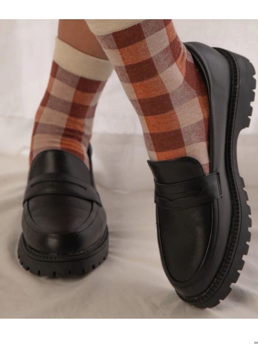 Cult Avenue Matte Black Lug sole Loafers